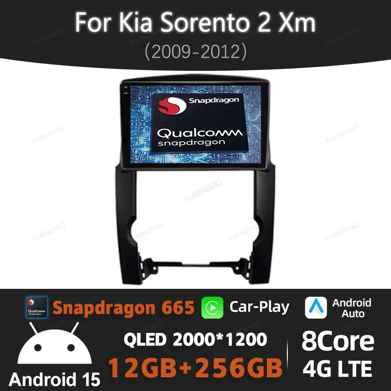Android 15 Car Radio For Kia Sorento 2 XM 2009 - 2012 Multimedia Stereo Video Player 4G LTE 5G WIFI GPS NAVI 2DIN Qualcomm QLED
Android 15 Car Radio For Kia Sorento 2 XM 2009 - 2012 Multimedia Stereo Video Player 4G LTE 5G WIFI GPS NAVI 2DIN Qualcomm QLED