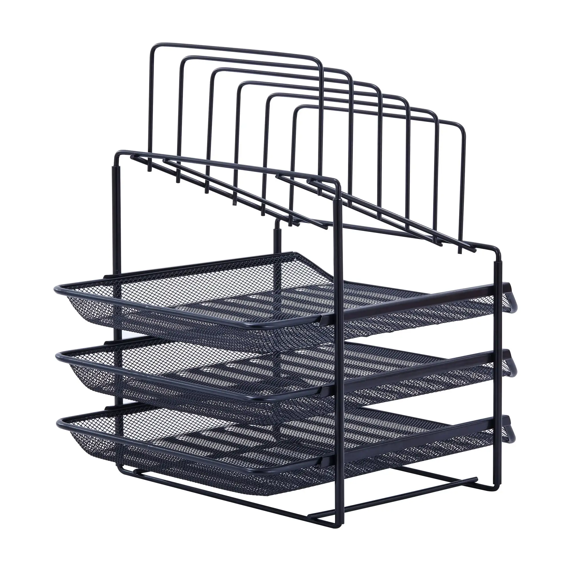 Pen+Gear, Mesh Desk Organizer with 3 Sliding Letter Tray, 5 Upright Sections, Black
Pen+Gear, Mesh Desk Organizer with 3 Sliding Letter Tray, 5 Upright Sections, Black