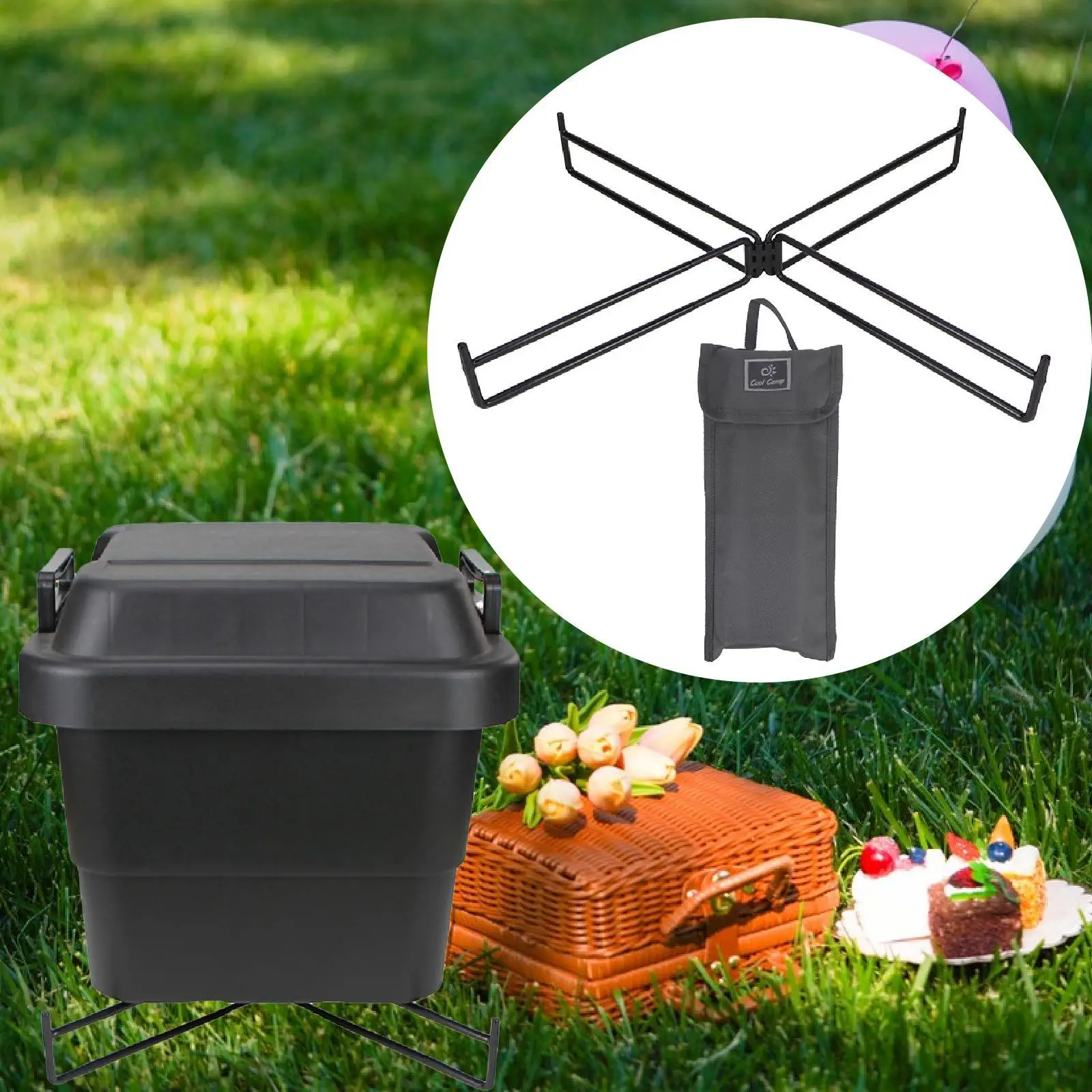 Foldable Cooler Stand Multipurpose Trash Bag Holder Lightweight Foldable Stand Rack for Hiking Barbecue Outdoor Cooking Picnic
Foldable Cooler Stand Multipurpose Trash Bag Holder Lightweight Foldable Stand Rack for Hiking Barbecue Outdoor Cooking Picnic