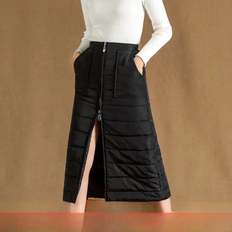 Warm Sli Mid-Length Down Cotton Skirt A-Line Thiened Large Size One-Piece Thermal Skirt Korean Sle High Waist Polyester
Warm Sli Mid-Length Down Cotton Skirt A-Line Thiened Large Size One-Piece Thermal Skirt Korean Sle High Waist Polyester