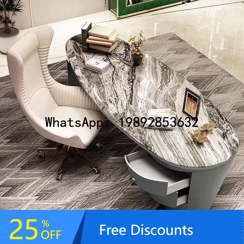 XL Marble Desk Light Luxury Modern High-end Boss Desk Irregular Shape with Drawer Office Desk
XL Marble Desk Light Luxury Modern High-end Boss Desk Irregular Shape with Drawer Office Desk