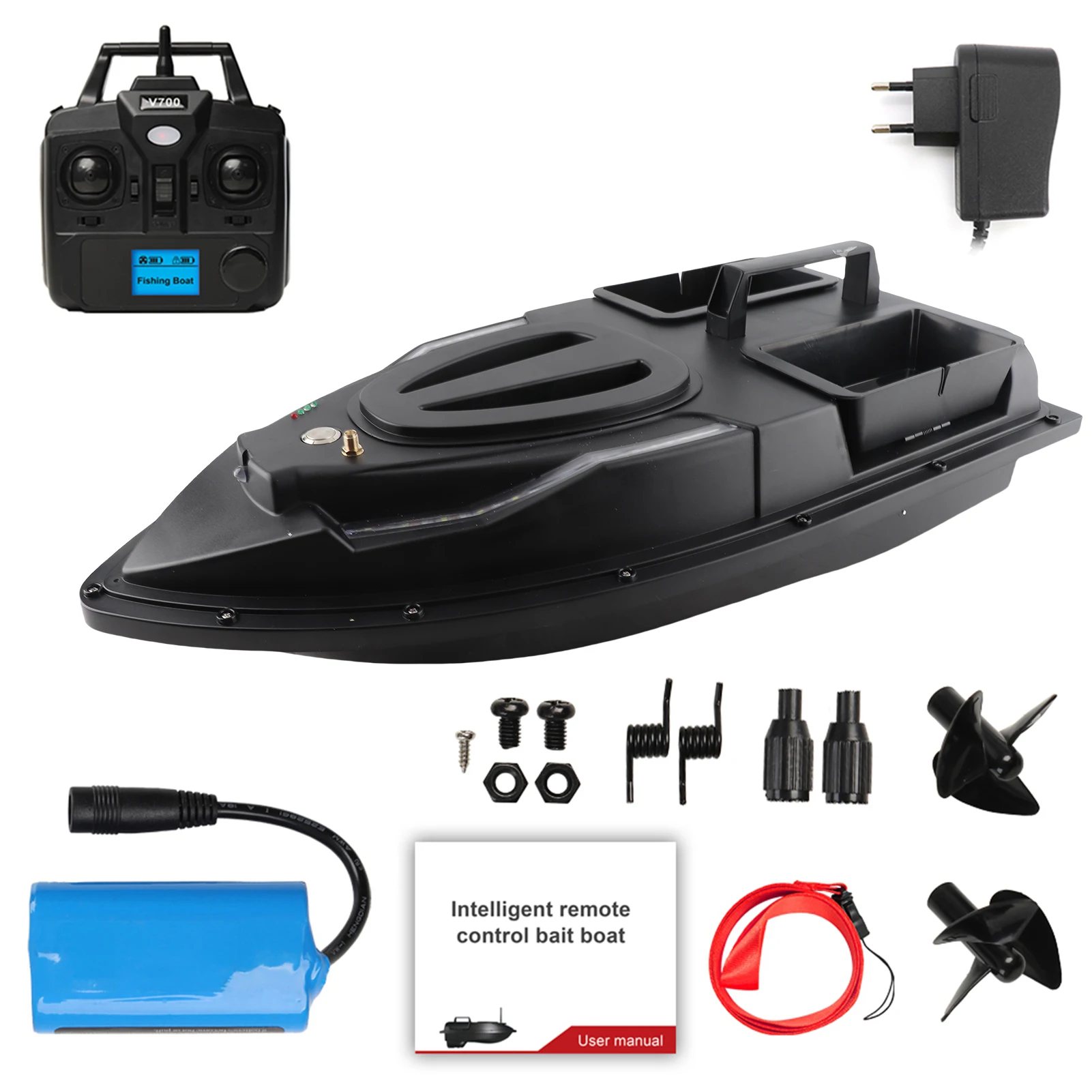 Fishing Bait Boat 500m Range Cruise Control Turning Signal Low Battery Loss Signal Alarm 1.5KG Load 5200mAh EU Plug
Fishing Bait Boat 500m Range Cruise Control Turning Signal Low Battery Loss Signal Alarm 1.5KG Load 5200mAh EU Plug