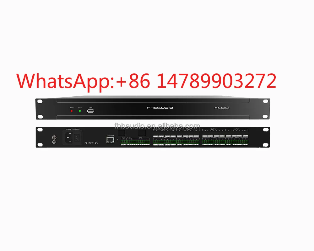 24Bit 48kHz DSP Processor Matrix Mixing AEC Function Conference Stage Sound Gear
24Bit 48kHz DSP Processor Matrix Mixing AEC Function Conference Stage Sound Gear