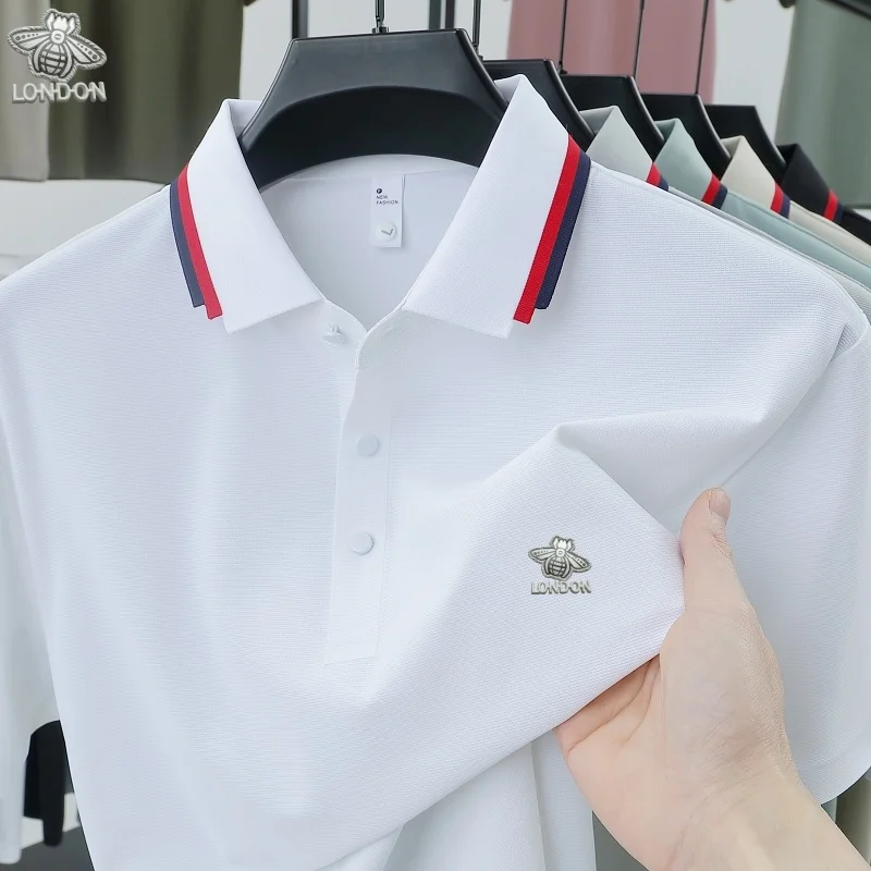 Light luxury embroidered men's short sleeved polo shirt for summer pure cotton T-shirt for men breathable fashionable and loosed
Light luxury embroidered men's short sleeved polo shirt for summer pure cotton T-shirt for men breathable fashionable and loosed
