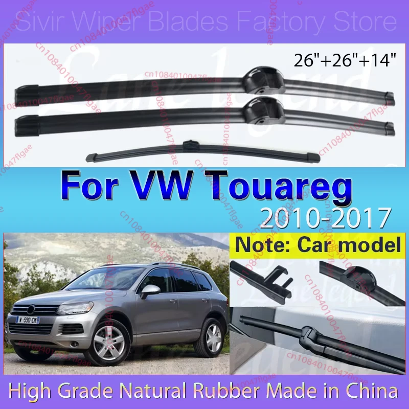 For VW Touareg 2010 - 2017 Wiper Front Rear Wiper Blades Windshield Windscreen Car Rain Brush 2012 2013 2014 2015 2016 26"26"14"
For VW Touareg 2010 - 2017 Wiper Front Rear Wiper Blades Windshield Windscreen Car Rain Brush 2012 2013 2014 2015 2016 26"26"14"