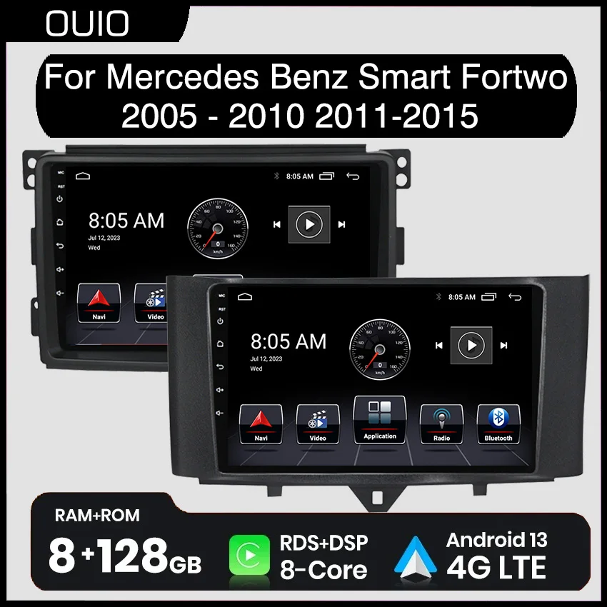 2din Android 13 Car Radio Multimedia Player Carplay Auto GPS Navigation DSP For Mercedes Benz Smart Fortwo 2005 - 2010 2011-2015
2din Android 13 Car Radio Multimedia Player Carplay Auto GPS Navigation DSP For Mercedes Benz Smart Fortwo 2005 - 2010 2011-2015