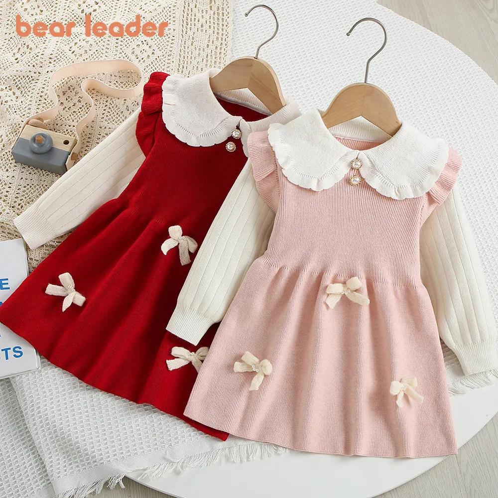 Bear Leader 2024, весенне-осеннее милое платье с кукольным воротником для девочек, вязаное платье с длинными рукавами и бантом для девочек, новогодняя рождественская одежда
Bear Leader 2024, весенне-осеннее милое платье с кукольным воротником для девочек, вязаное платье с длинными рукавами и бантом для девочек, новогодняя рождественская одежда