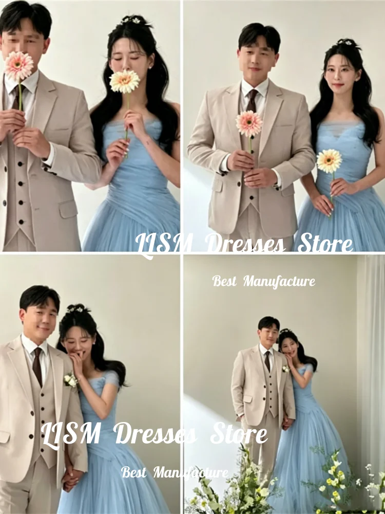 Lism Elegant Sweetheart Korea Wedding Dresses Sky Blue Off Shoulder Customized Photos Shoot Dress A Line Bride Reception Dress
Lism Elegant Sweetheart Korea Wedding Dresses Sky Blue Off Shoulder Customized Photos Shoot Dress A Line Bride Reception Dress