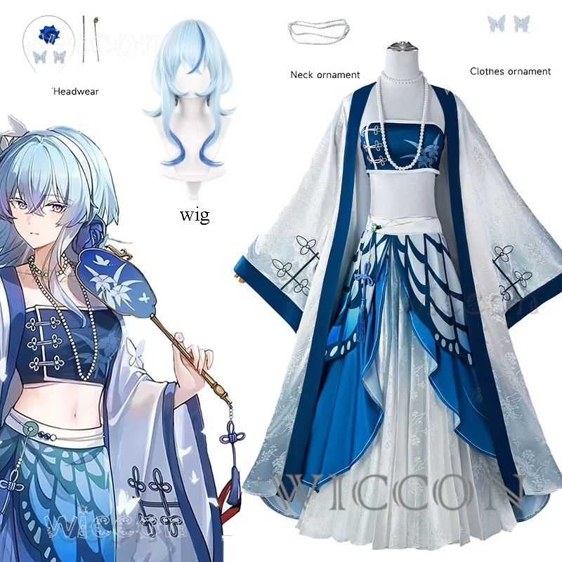 Wuwa The Shorekeeper Cosplay Wuthering Waves Costume Long Dress Uniform Women Game Suit Halloween Party Blue Fancy Outfit
Wuwa The Shorekeeper Cosplay Wuthering Waves Costume Long Dress Uniform Women Game Suit Halloween Party Blue Fancy Outfit
