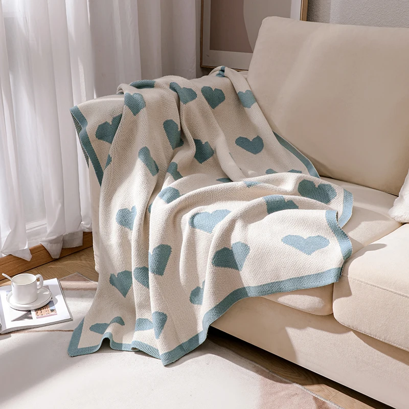 Solid Color Heart Knitted Blanket, Cute Japanese Style Sofa Cover Blanket, Office Nap, Children's Room Decoration
Solid Color Heart Knitted Blanket, Cute Japanese Style Sofa Cover Blanket, Office Nap, Children's Room Decoration