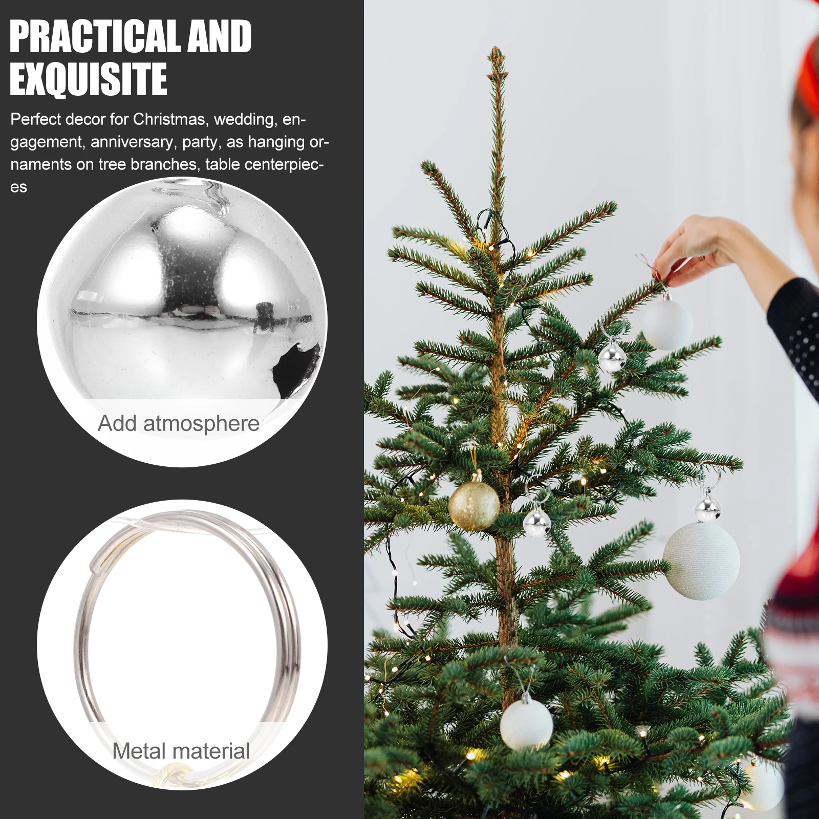 24 Pcs Metal Bell Accessories Decorative Dog Cat Bells Multi Function Pet Supplies Christmas Hanging naments
24 Pcs Metal Bell Accessories Decorative Dog Cat Bells Multi Function Pet Supplies Christmas Hanging naments