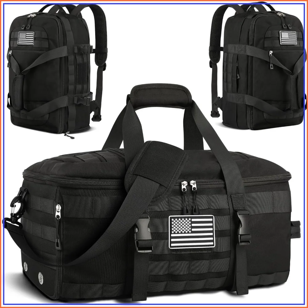 Carry On Luggage 22x14x9 Airline Approved, Tactical Duffle Bag with Shoe Compartment, 3-in-1 Travel Backpack, Weekender Overnight Bag, Black
Carry On Luggage 22x14x9 Airline Approved, Tactical Duffle Bag with Shoe Compartment, 3-in-1 Travel Backpack, Weekender Overnight Bag, Black