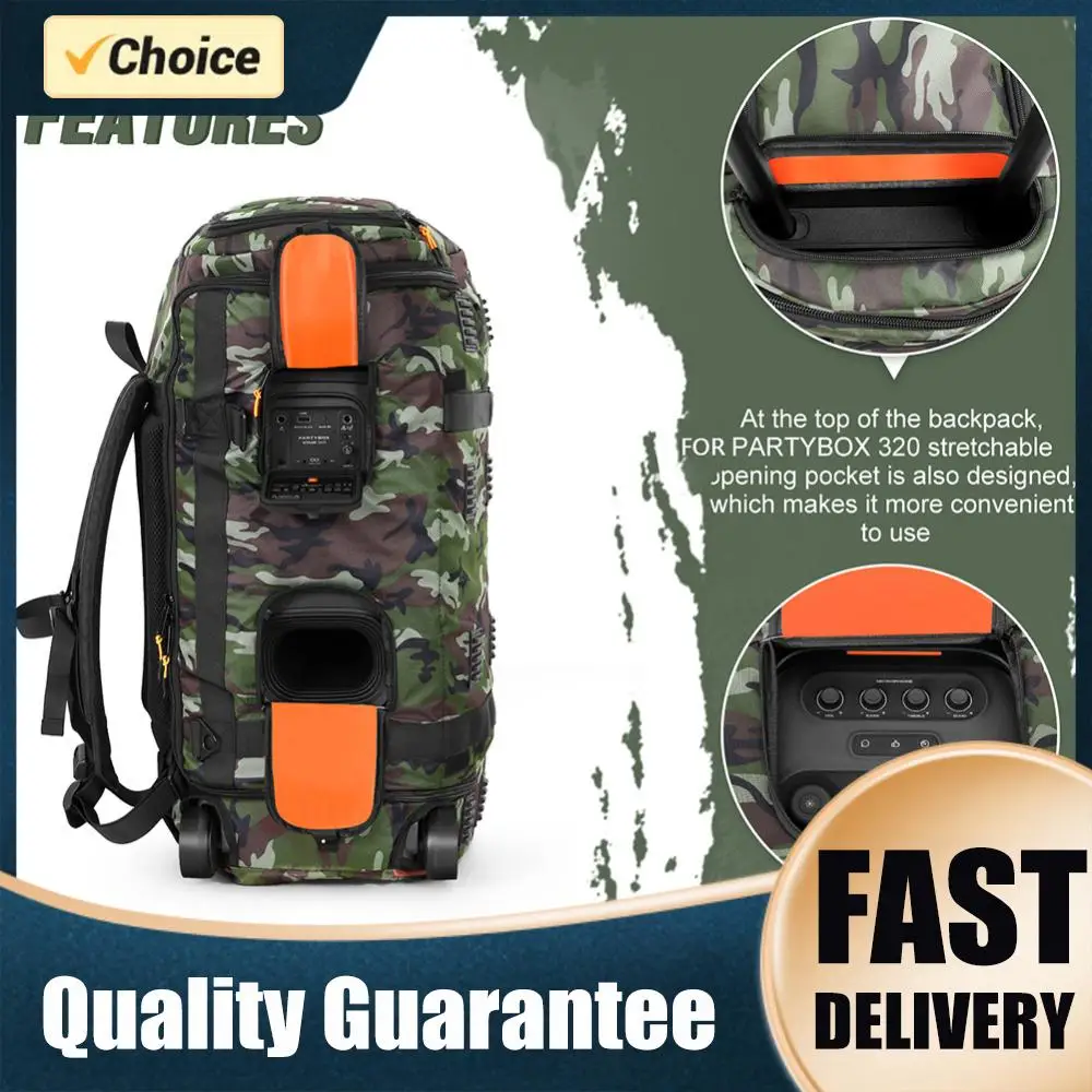 Speaker Bag Travel Case Shockproof Portable Speaker Carry Tote Bag Backpack Adjustable Strap for JBL Partybox Stage 320
Speaker Bag Travel Case Shockproof Portable Speaker Carry Tote Bag Backpack Adjustable Strap for JBL Partybox Stage 320
