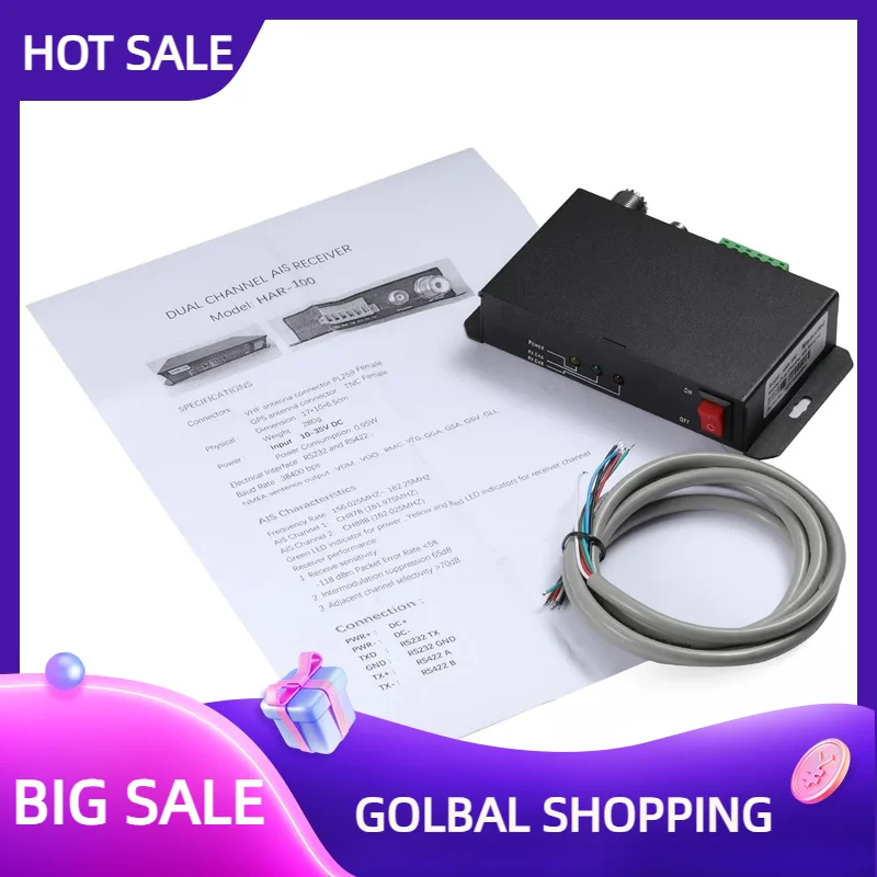 Hot Sales Dual Channel Ais A And Class B With Rs232/ Rs422 Gps Receiver Class Ais Receiver Matsutec Har-100
Hot Sales Dual Channel Ais A And Class B With Rs232/ Rs422 Gps Receiver Class Ais Receiver Matsutec Har-100