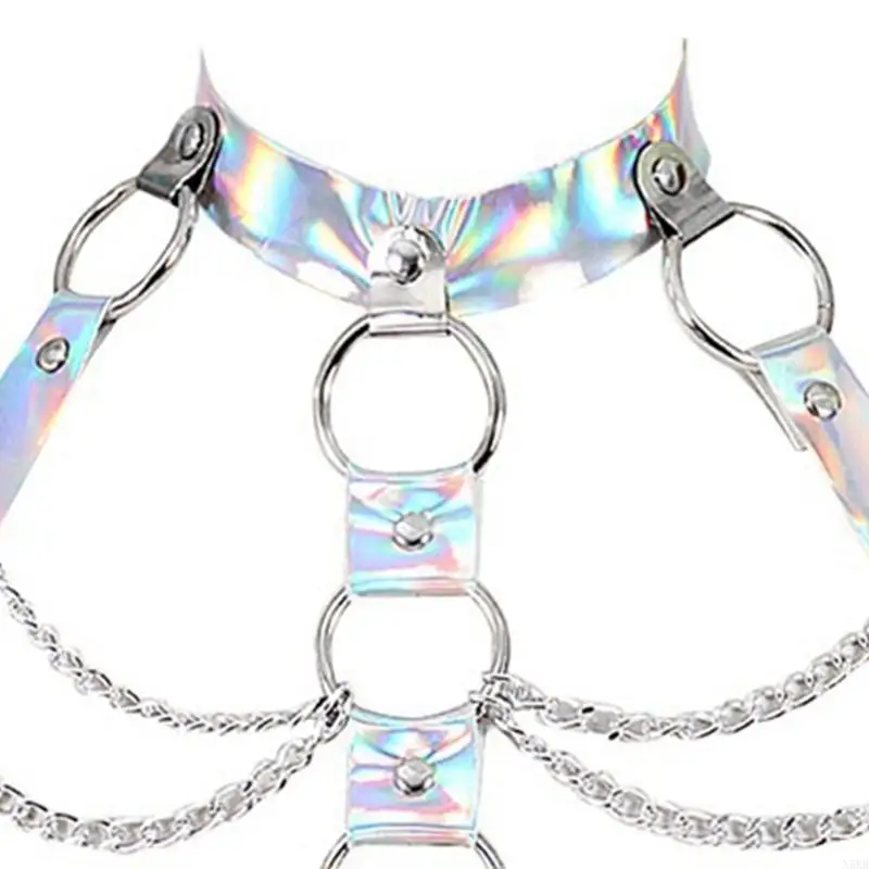 N5KB Punk Body Chain Bra Necklace Goth Bra Chain Chest Bracket Bras for Body Harness
N5KB Punk Body Chain Bra Necklace Goth Bra Chain Chest Bracket Bras for Body Harness