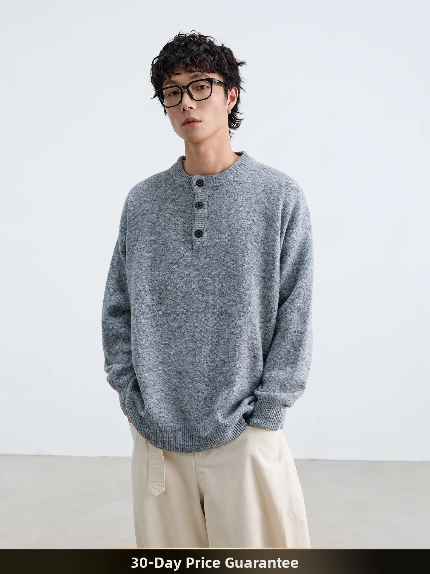 Nted Japanese Retro Simple Color Dot Henry Collar Men's Autumn Lazy Sle Couple Knitted Sweater Top Casual Loose Fit ort S...
Nted Japanese Retro Simple Color Dot Henry Collar Men's Autumn Lazy Sle Couple Knitted Sweater Top Casual Loose Fit ort S...