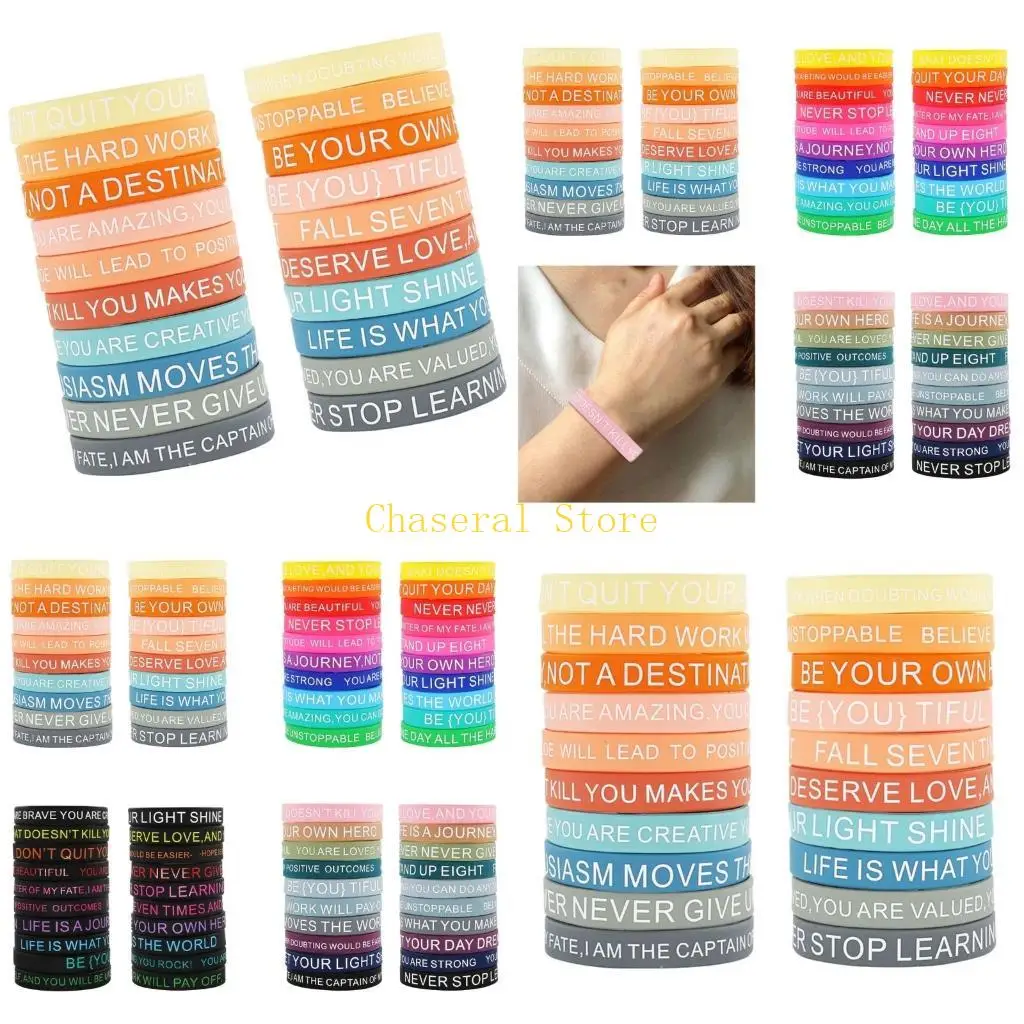 E7CE 20 шт. резиновые браслеты для расширения возможностей с вдохновляющими фразами, мотивационные браслеты
E7CE 20 шт. резиновые браслеты для расширения возможностей с вдохновляющими фразами, мотивационные браслеты