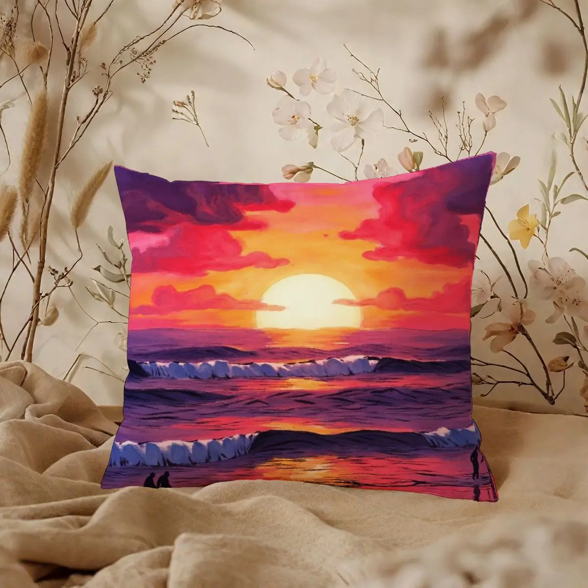 Soft 4-Piece Cushion Cover Set Without Inserts Dreamy Beach Sunset Modern Art Style Living Room Bedroom Sofa Decor Tranquil Vibe
Soft 4-Piece Cushion Cover Set Without Inserts Dreamy Beach Sunset Modern Art Style Living Room Bedroom Sofa Decor Tranquil Vibe