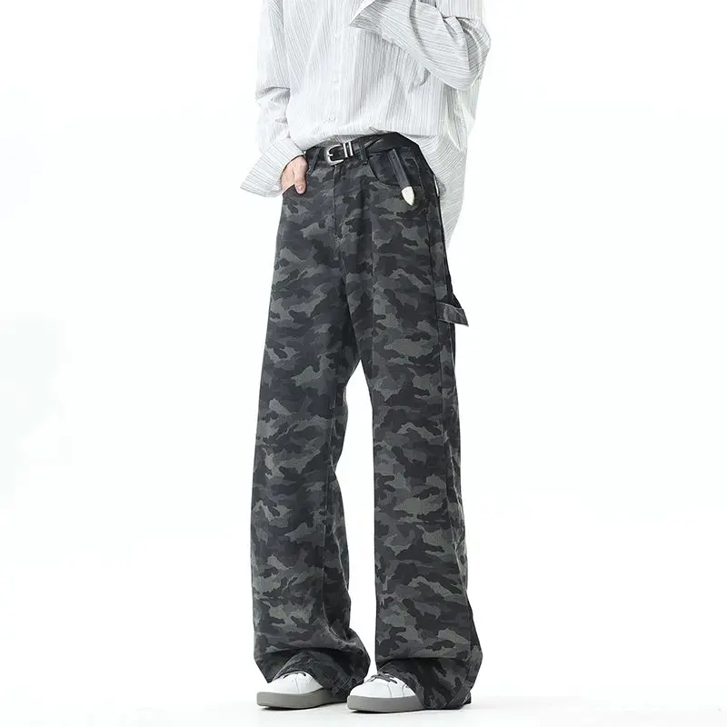 Американские джинсы-карго в стиле High Street, камуфляжные, ретро, с поясом, свободные, прямые, повседневные, рабочие, длинные брюки
Американские джинсы-карго в стиле High Street, камуфляжные, ретро, с поясом, свободные, прямые, повседневные, рабочие, длинные брюки