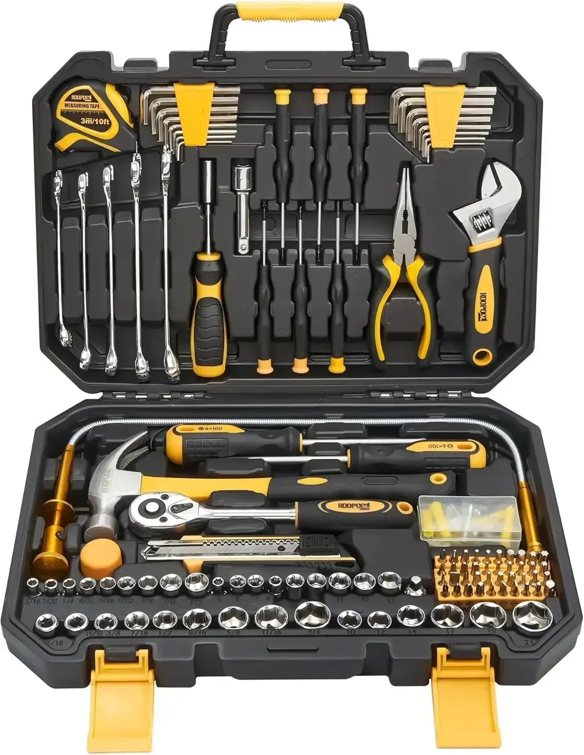 159-Piece Tool Set with Storage Case for Home, Auto, and DIY Projects
159-Piece Tool Set with Storage Case for Home, Auto, and DIY Projects