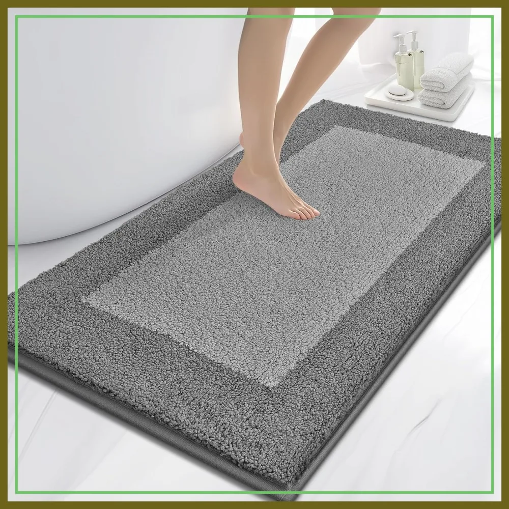30x60 Non-Slip Bathroom Rugs, Extra Soft Absorbent Quick Dry Mats, Grey & Dark Grey
30x60 Non-Slip Bathroom Rugs, Extra Soft Absorbent Quick Dry Mats, Grey & Dark Grey