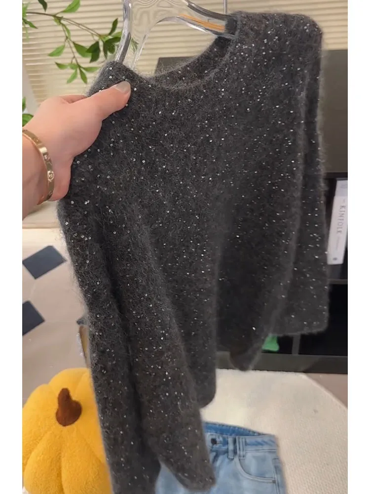 ey Heavy Work Sequin Star Women's Crew Ne Sweatirt Spring High End Lazy Sle Loose Camere Top Comfortable Warmth
ey Heavy Work Sequin Star Women's Crew Ne Sweatirt Spring High End Lazy Sle Loose Camere Top Comfortable Warmth