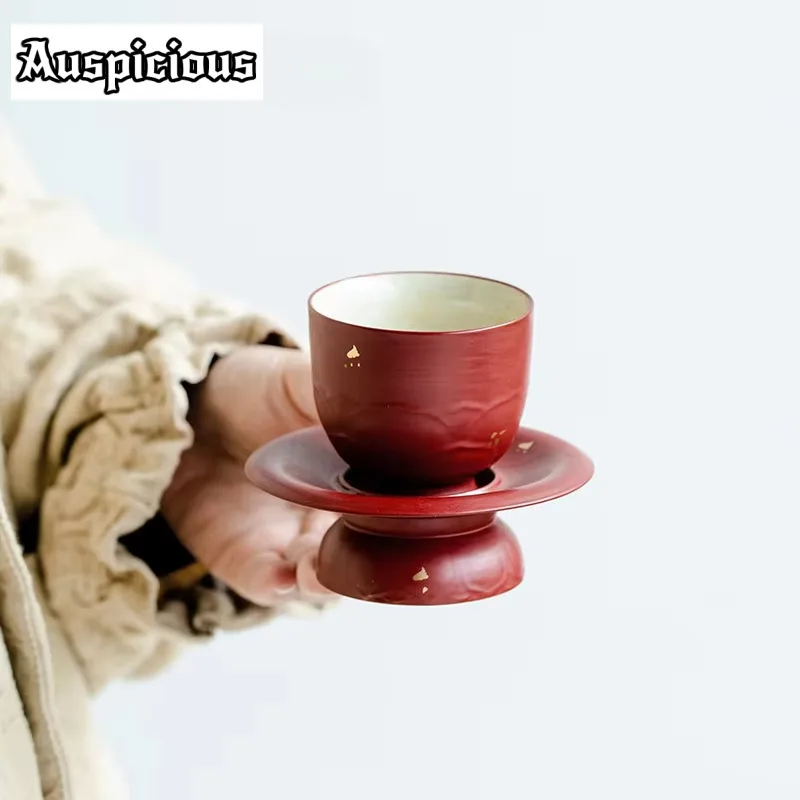 90ml Elegant Alum Red Ceramic Teacup Sprinkled Golden Master Cup Retro Lotus Flower High Foot Cup Kung Fu Teaware Drinking Gifts
90ml Elegant Alum Red Ceramic Teacup Sprinkled Golden Master Cup Retro Lotus Flower High Foot Cup Kung Fu Teaware Drinking Gifts