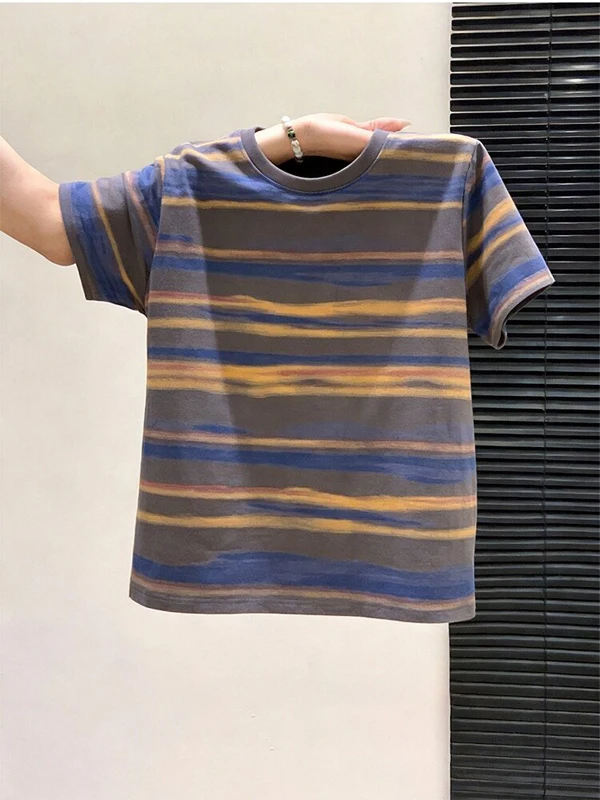 Retro Striped Short Sleeve T-Shirt Women's Loose Casual Top Large Size Stripe Summer Fashion Women's Clothing
Retro Striped Short Sleeve T-Shirt Women's Loose Casual Top Large Size Stripe Summer Fashion Women's Clothing