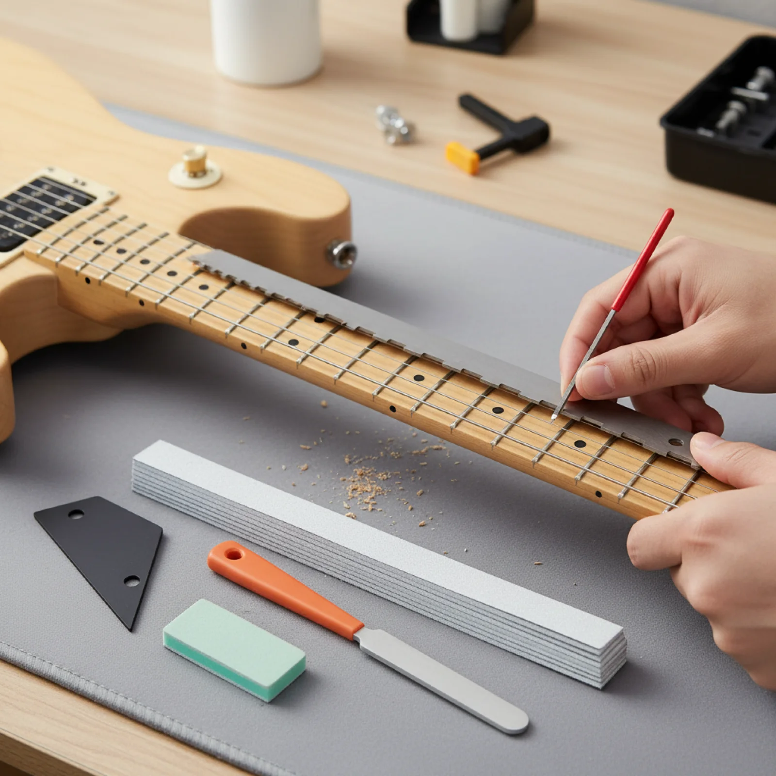 Guitar Fret Crowning Luthier File Maintenance Tool Stainless Steel Set for Electric Guitar Acoustic Guitar and Bass
Guitar Fret Crowning Luthier File Maintenance Tool Stainless Steel Set for Electric Guitar Acoustic Guitar and Bass