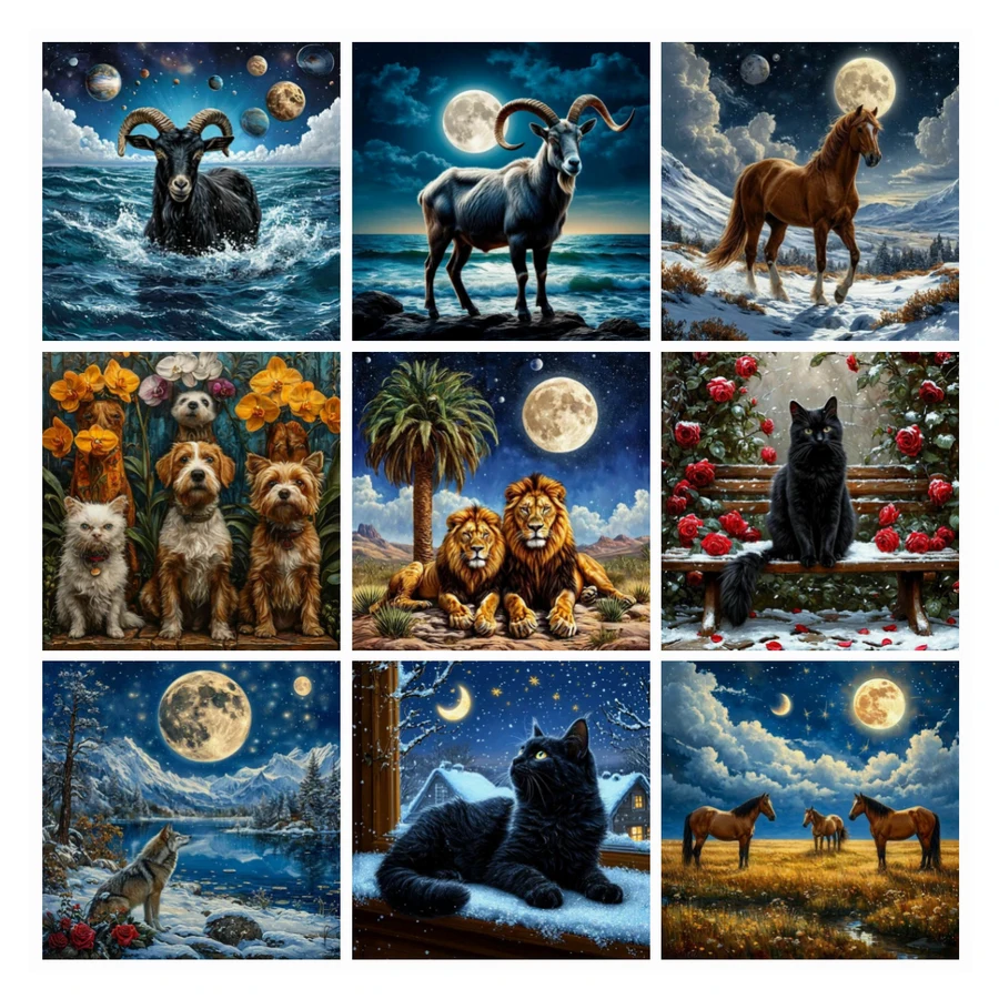 Lion Cat Dog Sheep Diy Diamond Painting Jewelry Cross Stitch New Collection Animals Friends Full Mosaic Embroidery Picture Size
Lion Cat Dog Sheep Diy Diamond Painting Jewelry Cross Stitch New Collection Animals Friends Full Mosaic Embroidery Picture Size