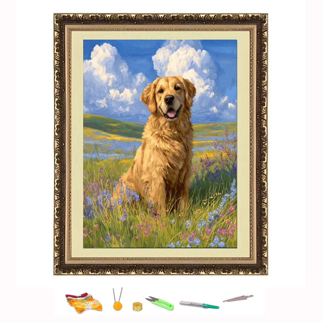 Cross Stitch Embroidery Puppy Smiles Thread Drawing DIY Needlework Kit Decorate Printed on Canva 11CT
Cross Stitch Embroidery Puppy Smiles Thread Drawing DIY Needlework Kit Decorate Printed on Canva 11CT
