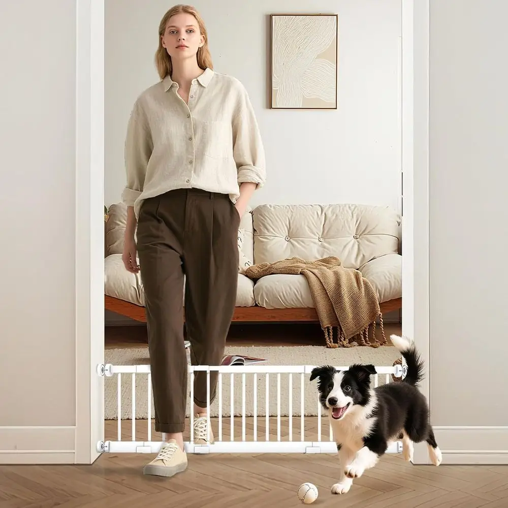 Adjustable Wide Pet Gate, 17-44, 10 Tall, with 4 Extensions, for Indoor and Outdoor Use
Adjustable Wide Pet Gate, 17-44, 10 Tall, with 4 Extensions, for Indoor and Outdoor Use