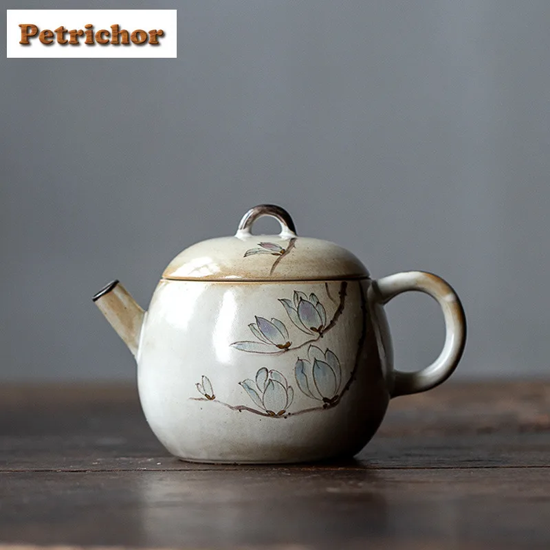 175ml Hand Drawn Magnolia Teapot Creative Tea Infuser Pot Tea Soaking Kettle With Ball Hole Chinese Tea Set Supplies Collection
175ml Hand Drawn Magnolia Teapot Creative Tea Infuser Pot Tea Soaking Kettle With Ball Hole Chinese Tea Set Supplies Collection