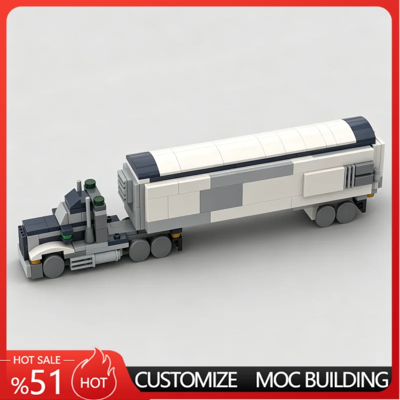 NEW 310Parts Big Rig With Refrigerated Trailer MOC Model Custom Building Blocks DIY Assembly Toy Birthday Christmas Gift For fun
NEW 310Parts Big Rig With Refrigerated Trailer MOC Model Custom Building Blocks DIY Assembly Toy Birthday Christmas Gift For fun