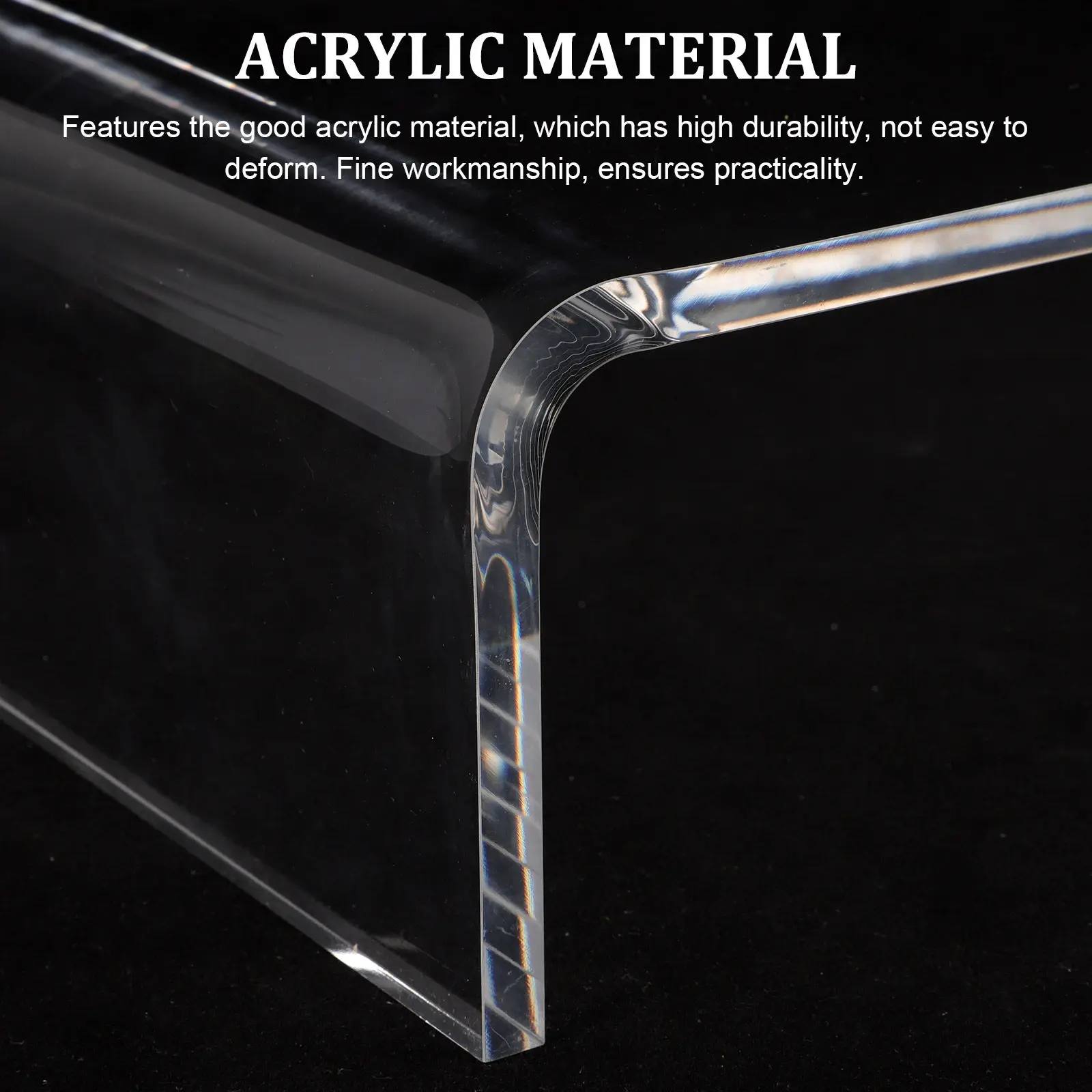 Clear Acrylic Keyboard Cover Protector with Monitor Riser Stand Space Saving Desktop Organizer Anti-Cat Bridge Keyboard