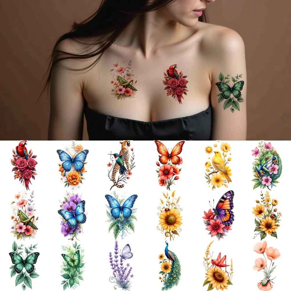 28pcs Temporary Tattoo Temporary Tattoo Stickers Dragonfly On Flowers Butterflies And Orange Roses Peacock And Sunflowers For
28pcs Temporary Tattoo Temporary Tattoo Stickers Dragonfly On Flowers Butterflies And Orange Roses Peacock And Sunflowers For