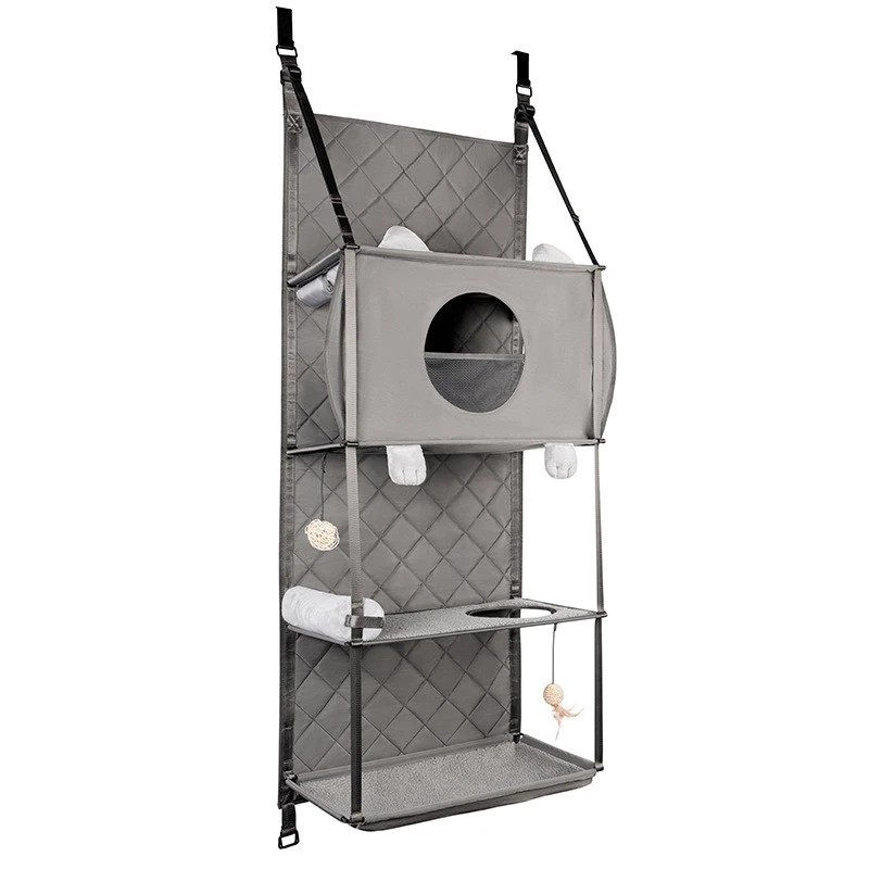 British hanging door-type cat climbing frame, the cat nest is integrated without punching holes,
British hanging door-type cat climbing frame, the cat nest is integrated without punching holes,
