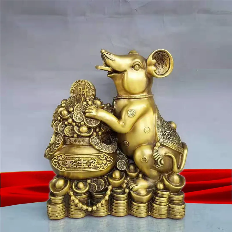 Brass mouse Zodiac decorations brass Zodiac mouse decorations household decorations
Brass mouse Zodiac decorations brass Zodiac mouse decorations household decorations
