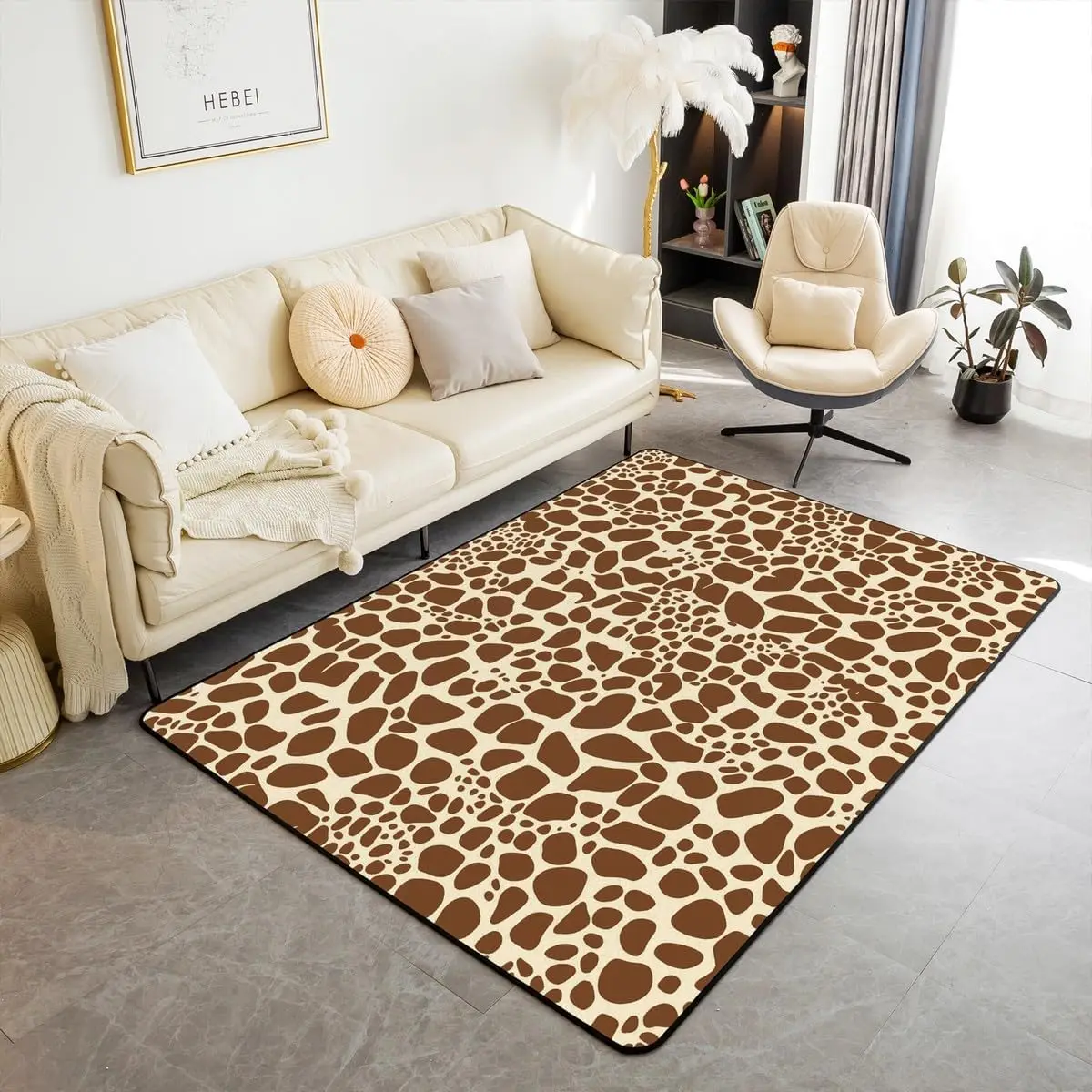 Giraffe Print Area Rug Geometric Brown Giraffe Rug Wild Animal Theme Skin Pattern Indoor Floor Mat for Kids Safari Animal Skin
Giraffe Print Area Rug Geometric Brown Giraffe Rug Wild Animal Theme Skin Pattern Indoor Floor Mat for Kids Safari Animal Skin