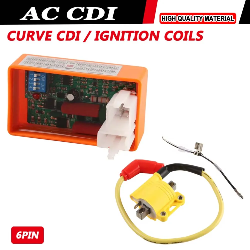 For FT150 RX150 ML125 SKUA150 SKUA200 Motorcycle 6PIN AC CDI Curve Adjustable Racing CDI Unit 4000rpm-12000rpm Ignition Coils
For FT150 RX150 ML125 SKUA150 SKUA200 Motorcycle 6PIN AC CDI Curve Adjustable Racing CDI Unit 4000rpm-12000rpm Ignition Coils