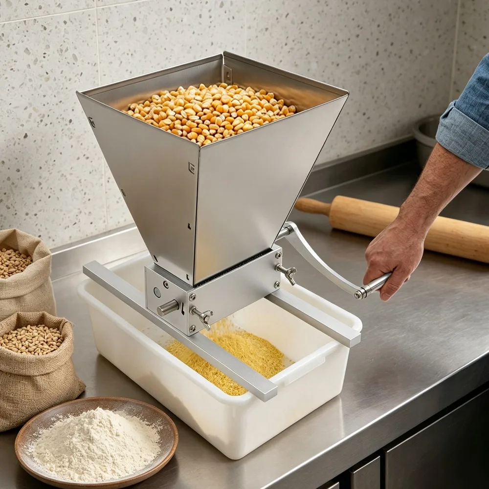 Electric Grain Grinder Stainless Steel, Third Generation Double Roller, Adjustable Gap 0-2.5mm, Manual and Drill Compatible, Durable Aluminum Base Crusher
Electric Grain Grinder Stainless Steel, Third Generation Double Roller, Adjustable Gap 0-2.5mm, Manual and Drill Compatible, Durable Aluminum Base Crusher