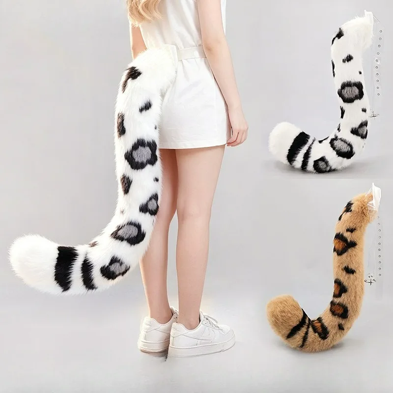 Handmade 100cm Furry Snow Leopard Tail Fursuit Cosplay Props Plush Large Animal Tails Convention Halloween Party Dress up
Handmade 100cm Furry Snow Leopard Tail Fursuit Cosplay Props Plush Large Animal Tails Convention Halloween Party Dress up