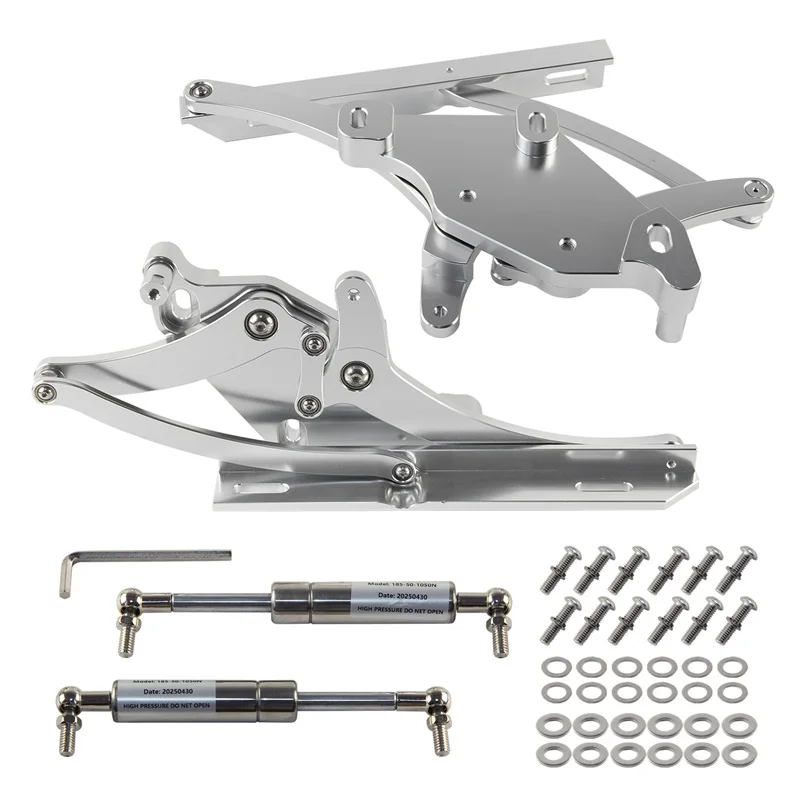 Серебряный комплект петель капота с левой и правой стороны, пара алюминиевых петель с ЧПУ для Ford Mustang 1971-1973 4,1 л 5,0 л 5,8 л 7,0 л L6 V8 
Серебряный комплект петель капота с левой и правой стороны, пара алюминиевых петель с ЧПУ для Ford Mustang 1971-1973 4,1 л 5,0 л 5,8 л 7,0 л L6 V8