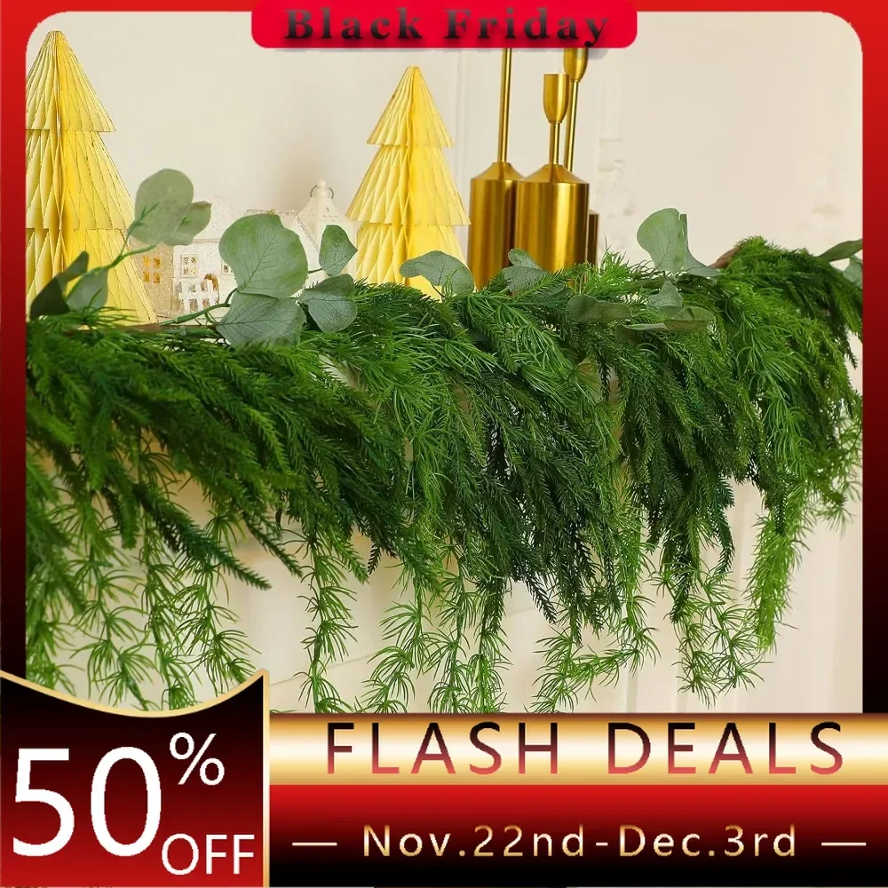 Christmas Garlands Norfolk Pine Garland Realistic Artificial Greenery Garland Cedar Garland for IndoorChristmas Decorations
Christmas Garlands Norfolk Pine Garland Realistic Artificial Greenery Garland Cedar Garland for IndoorChristmas Decorations