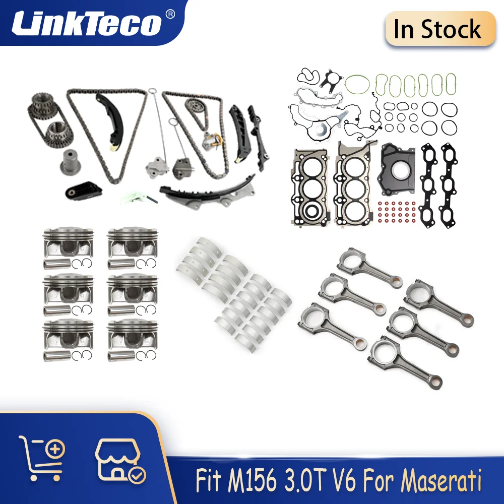 Engine Rebuilt Kit Timing Kit Piston Set Gasket Set Fit M156 3.0T V6 Gas For 13- Maserati Quattroporte Ghibli Levante 3.0L 3.0
Engine Rebuilt Kit Timing Kit Piston Set Gasket Set Fit M156 3.0T V6 Gas For 13- Maserati Quattroporte Ghibli Levante 3.0L 3.0