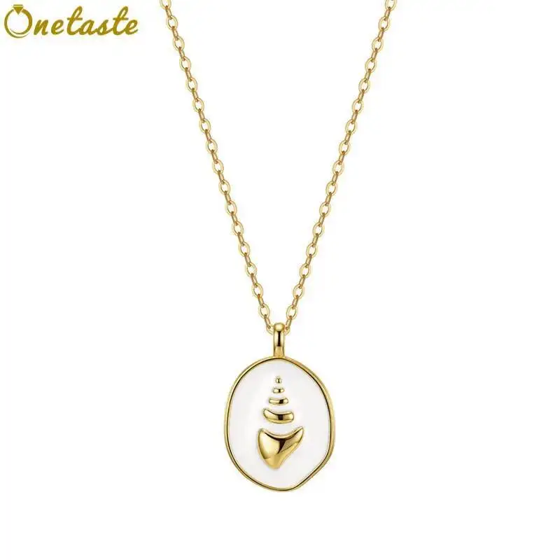 925 Sterling Silver White Resin Oval Charm Pendant Necklace Women Lovely Conch Dainty Trendy 45CM Layered Necklaces Party Gift
925 Sterling Silver White Resin Oval Charm Pendant Necklace Women Lovely Conch Dainty Trendy 45CM Layered Necklaces Party Gift