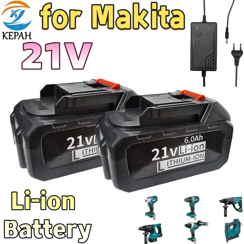 for Makita 21V 6.0Ah rechargeable Li-Ion battery Cordless Electric Power Tool Battery BL1840B BL1850B BL1860B BL1830B BL1440
for Makita 21V 6.0Ah rechargeable Li-Ion battery Cordless Electric Power Tool Battery BL1840B BL1850B BL1860B BL1830B BL1440