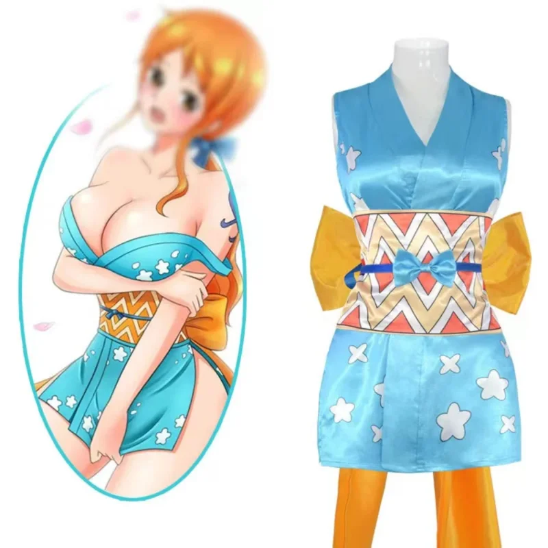 Anime Wano Country Nami Cosplay Costumes Kimono Dress Halloween Costumes for Women Vestido Role Play Suit Clothing
Anime Wano Country Nami Cosplay Costumes Kimono Dress Halloween Costumes for Women Vestido Role Play Suit Clothing