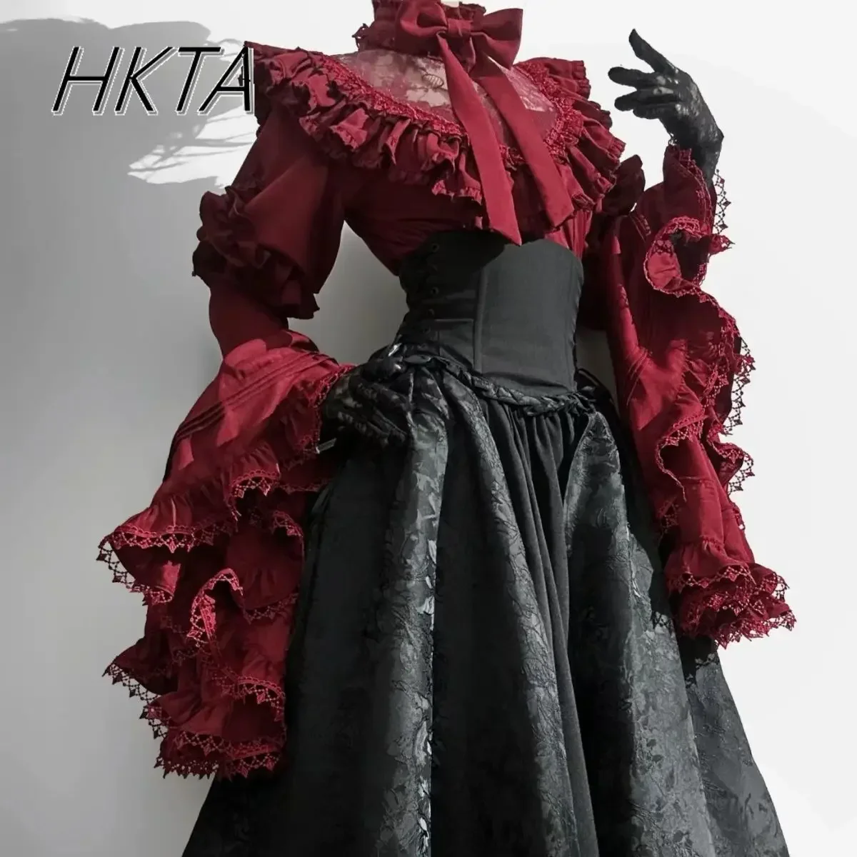 Gothic Shirt Y2k Top Lolita Girls Ruffle Umbrella Skirt High Waist Oversized Long Skirt Horn Long Sleeve Student Elegant Blouse
Gothic Shirt Y2k Top Lolita Girls Ruffle Umbrella Skirt High Waist Oversized Long Skirt Horn Long Sleeve Student Elegant Blouse