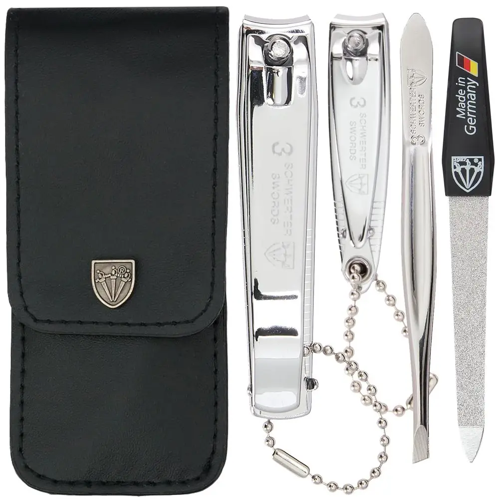 4 Piece Manicure Pedicure Set with Nail Care Tools in Leather Case
4 Piece Manicure Pedicure Set with Nail Care Tools in Leather Case